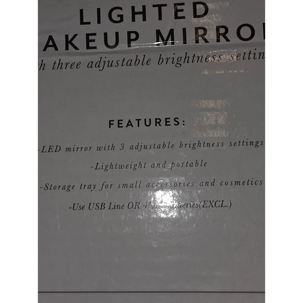 Lifgted Makeup Mirror . Swivel Base.